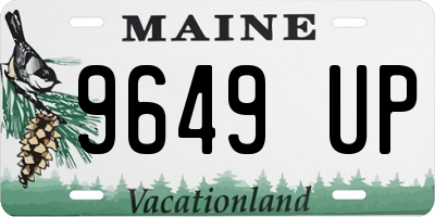 ME license plate 9649UP