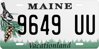 ME license plate 9649UU