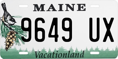 ME license plate 9649UX
