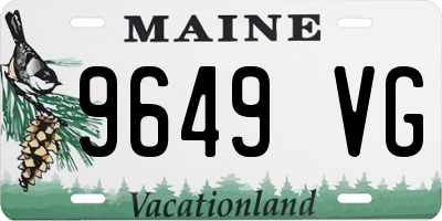 ME license plate 9649VG