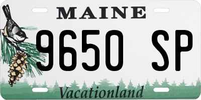 ME license plate 9650SP