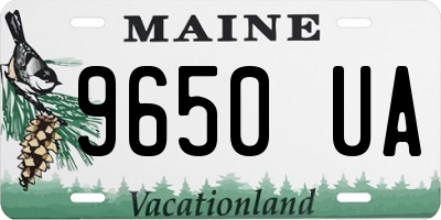ME license plate 9650UA