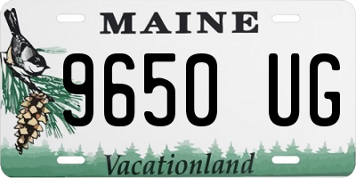 ME license plate 9650UG