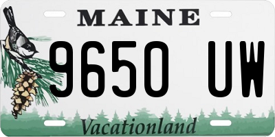 ME license plate 9650UW