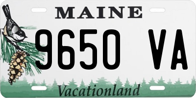 ME license plate 9650VA