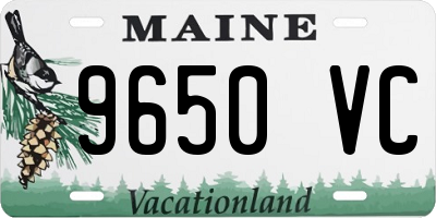 ME license plate 9650VC