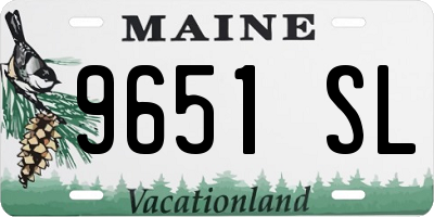 ME license plate 9651SL