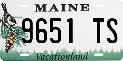 ME license plate 9651TS