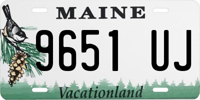 ME license plate 9651UJ