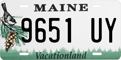 ME license plate 9651UY