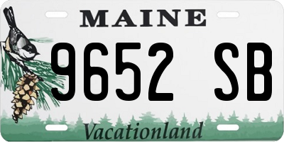 ME license plate 9652SB