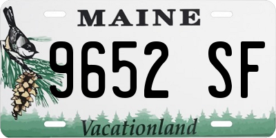 ME license plate 9652SF