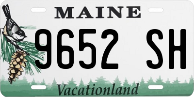 ME license plate 9652SH