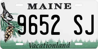 ME license plate 9652SJ