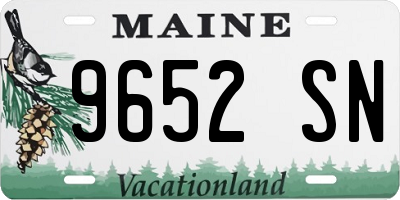 ME license plate 9652SN