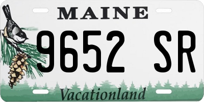 ME license plate 9652SR