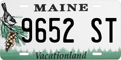 ME license plate 9652ST