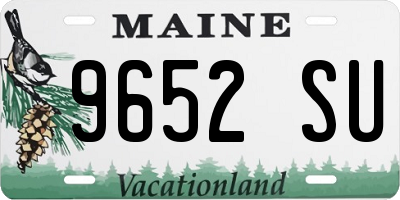 ME license plate 9652SU