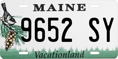 ME license plate 9652SY