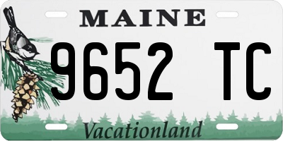 ME license plate 9652TC