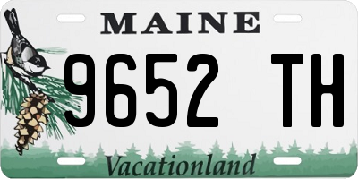 ME license plate 9652TH