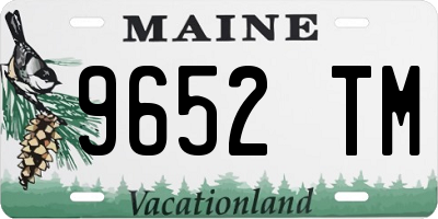 ME license plate 9652TM