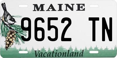 ME license plate 9652TN