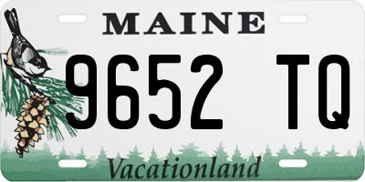ME license plate 9652TQ