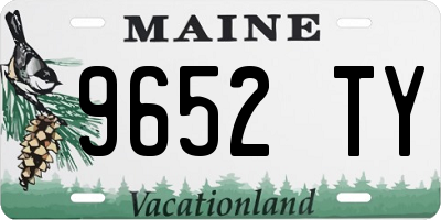 ME license plate 9652TY