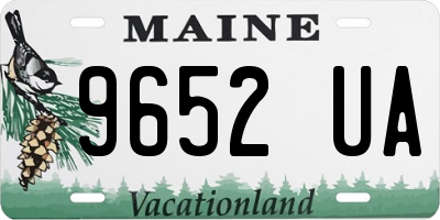 ME license plate 9652UA