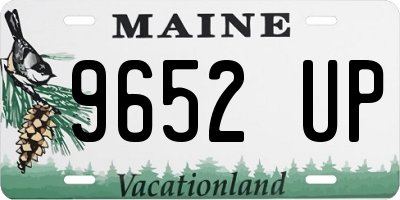 ME license plate 9652UP