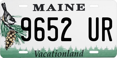 ME license plate 9652UR