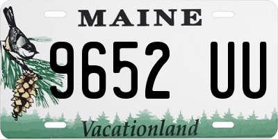 ME license plate 9652UU