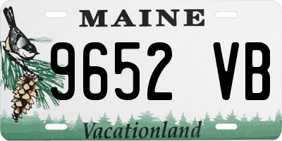 ME license plate 9652VB