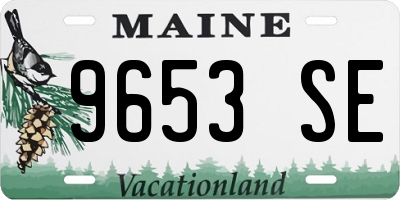 ME license plate 9653SE