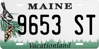 ME license plate 9653ST