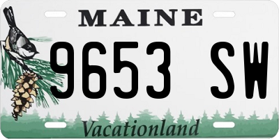 ME license plate 9653SW