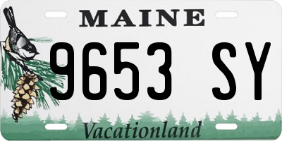 ME license plate 9653SY