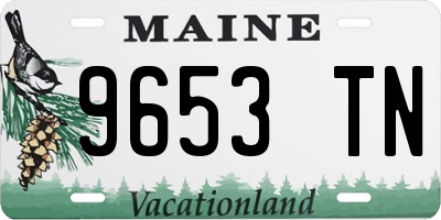 ME license plate 9653TN