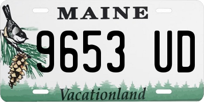 ME license plate 9653UD