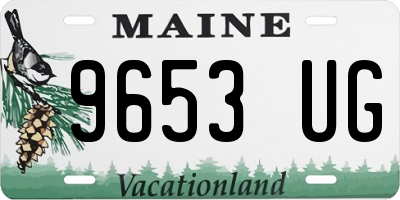 ME license plate 9653UG