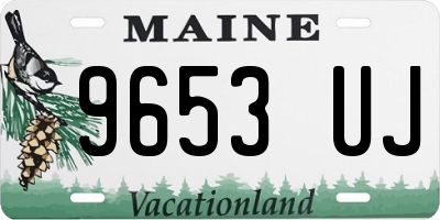 ME license plate 9653UJ