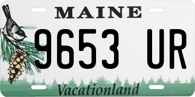ME license plate 9653UR