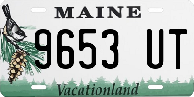 ME license plate 9653UT