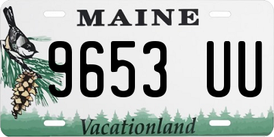 ME license plate 9653UU