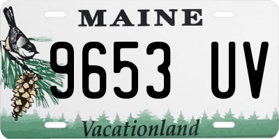 ME license plate 9653UV