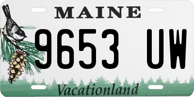 ME license plate 9653UW