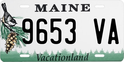 ME license plate 9653VA