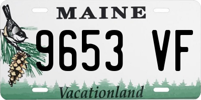 ME license plate 9653VF