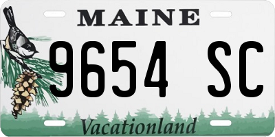 ME license plate 9654SC